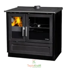 Печь с варочной поверхностью и духовкой Plamen 910 Glas, 9 кВт, черная