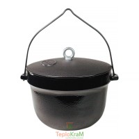 Чавунний казан Plamen 10 л, з кришкою