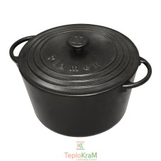 Чавунна каструля Plamen 8,6 л, з кришкою