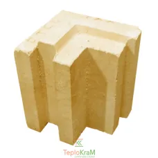 Плита шамотна Refractories ROH54-150L 102,5x150x150x55 мм, ліва кутова 90° (гребінь-пас)