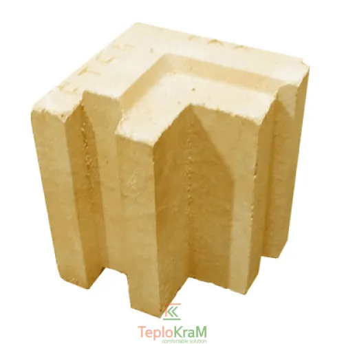 Плита шамотная Refractories FT54-150 85x85x150x55 мм, угловая 90° (гребень-пасс)