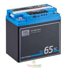 Акумулятор гелевий ECTIVE DC 65SC GEL 12 В, 65 А/год із ШІМ-зарядним пристроєм і РК-дисплеєм