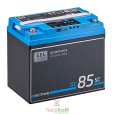Аккумулятор гелевый ECTIVE DC 85SC GEL 12 В, 85 А/ч с ШИМ-зарядным устройством и ЖК-дисплеем