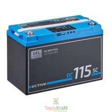Акумулятор гелевий ECTIVE DC 115SC GEL 12 В, 115 А/год із ШІМ-зарядним пристроєм і РК-дисплеєм